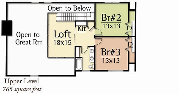 Bucktail Floorplan - Top Level